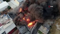 Kahramanmaraş'ta tekstil fabrikası alev alev yandı