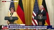 President Joe Biden delivers remarks with German Chancellor Angela Merkel