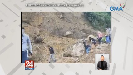 12 NGO employees na naipit sa landslide, nasagip | 24 Oras Weekend