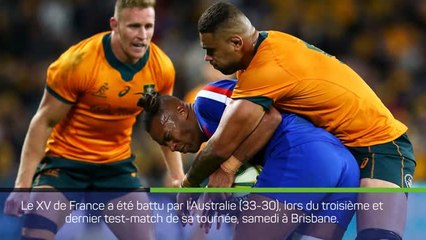 Le XV de France battu par l'Australie (33-30)