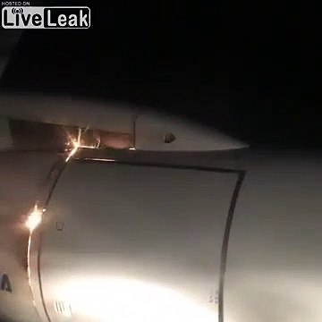 Il filme le réacteur de son avion qui prend feu en plein vol... pas très rassurant
