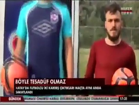 İkiz futbolcular farklı şehirde aynı anda sakatlandı!