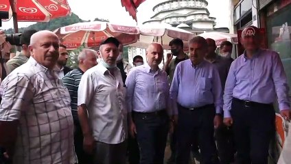 RİZE - Bakanlar Soylu ve Karaismailoğlu sel bölgesinde incelemede bulundu