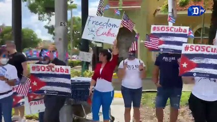 Hialeah se mantiene en las calles pidiendo apoyo para Cuba
