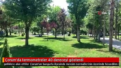 Çorum'da termometreler 40 dereceyi gösterdi