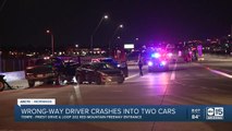 PD: Wrong-way driver crashes into 2 vehicles in Tempe