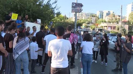 İsrail askerlerinden Şeyh Cerrah için düzenlenen barışçıl gösteriye sert müdahale