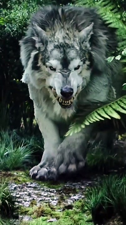 Ferocious wolf attack