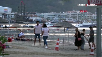 Plajda tekme tokat kavga