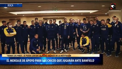 El mensaje de apoyo para los chicos que jugarán ante Banfield