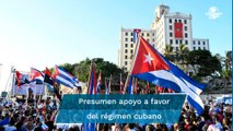 Gobierno de Cuba presume movilización de 100 mil personas a favor del régimen