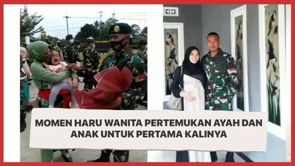 Momen Haru Wanita Pertemukan Ayah dan Anak untuk Pertama Kalinya