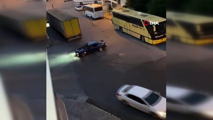 Arnavutköy'de drift yapan maganda kamerada