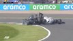 F2 Britain 2021 Race 2 Boschung Deledda Big Crash