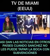 TV de Miami hunde a la 'marioneta mentirosa' Pedro Sánchez