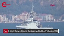 İngiliz savaş gemisi, Çanakkale Boğazı'ndan geçti