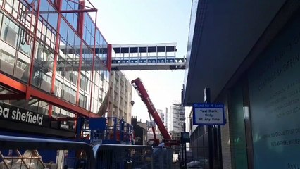 John Lewis footbridge in Sheffield is demolished