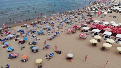 Tatil başladı, şile plajları doldu taştı