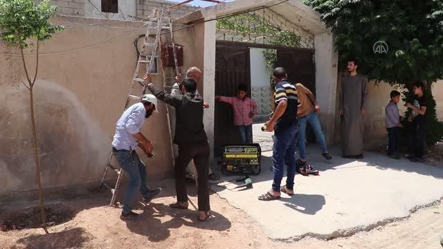 TEL ABYAD - Kurban Bayramı öncesi elektriğe kavuşan bölge halkı çifte mutluluk yaşıyor