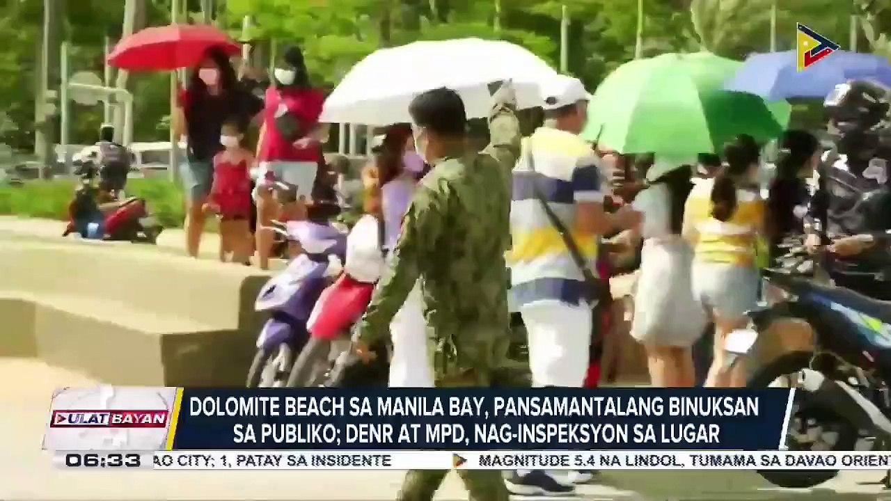Dolomite Beach sa Manila Bay, pansamantalang binuksan sa publiko; DENR at MPD, nag-inspeksyon sa lugar