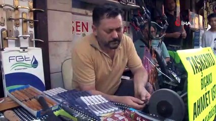Bıçak bileme ustalarından ‘sabit esnafa gidin’ uyarısı