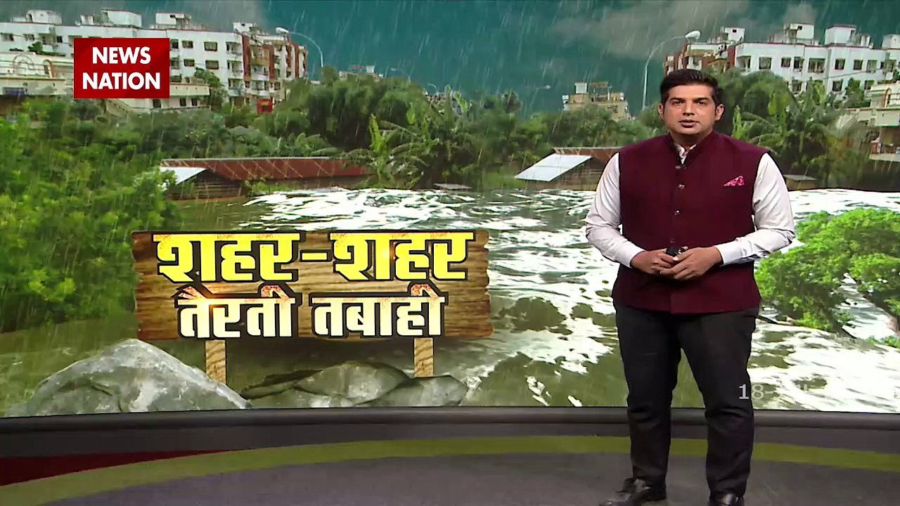 Flood wreaks havoc in Saharanpur, a Scorpio car hit by flood waters