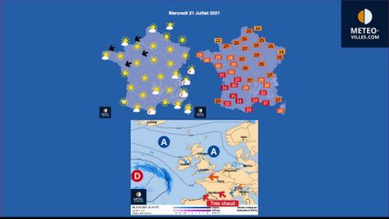 previsions meteo du dimanche 18 juillet 2021