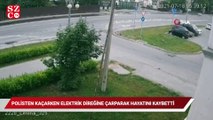 Polisten kaçarken elektrik direğine çarparak hayatını kaybetti