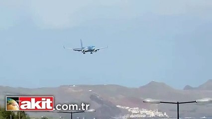 Uçak düşmekten son anda kurtuldu!