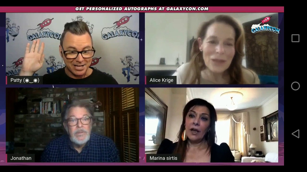 GalaxyCon Live Comic-Con; Star Trek TNG; Marina Sirtis-Counselor Troi; Jonathan Frakes-Riker; Alice Krige-Borg Queen April 11th 2021