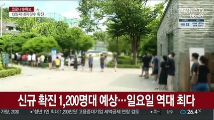 신규 확진 1,200명대 예상…일요일 역대 최다