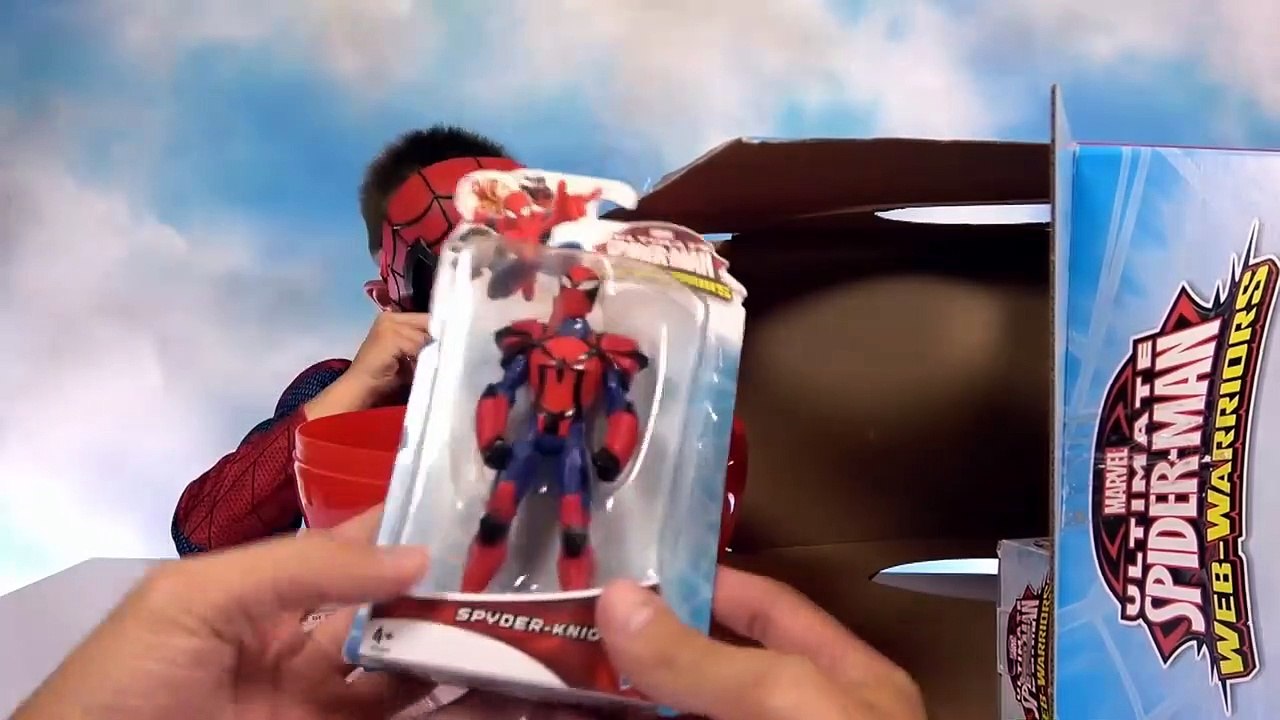 Человек - Паук Супер большое яйцо много игрушек и пузыри и жидкого ...