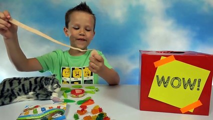 WOW Коробка 1 метр жвачки конфеты и Кот игрушка прикол Toxic Waste кислые токсич