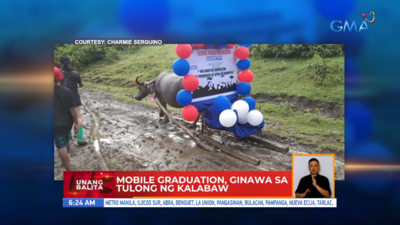 Mobile graduation, ginawa sa tulong ng kalabaw | UB