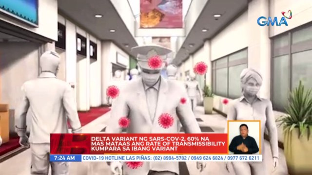 Delta variant ng SARS-CoV-2, 60% na mas mataas ang rate of transmissibility kumpara sa ibang variant | UB