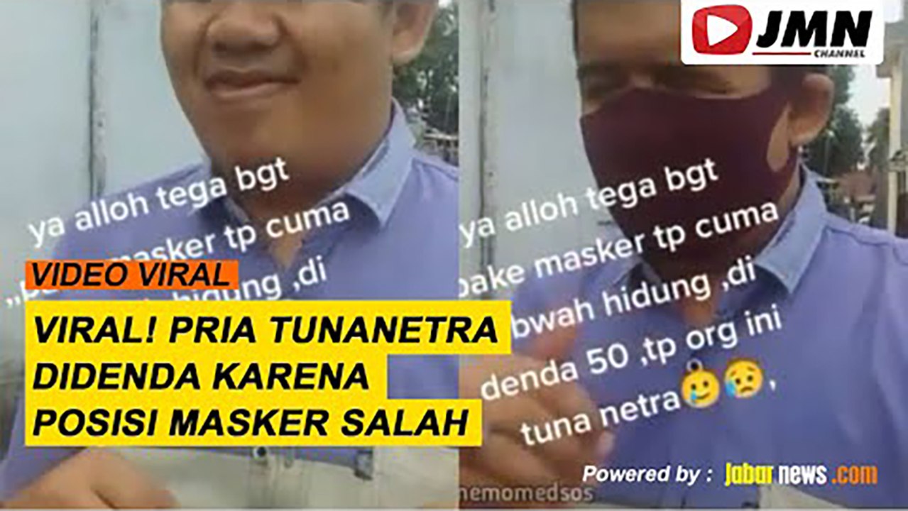 REPORTASE - VIRAL! PRIA TUNANETRA DIDENDA KARENA POSISI MASKER SALAH