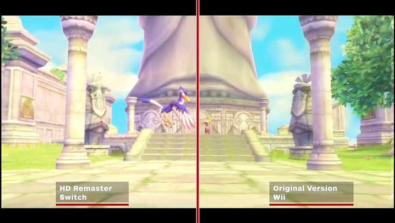 Zelda: Skyward Sword HD Switch vs Wii Comparison Video Surfaces