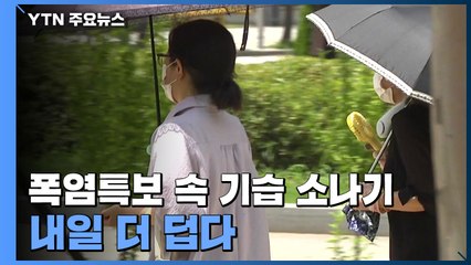 [날씨] 폭염특보 속 기습 소나기...내일 더 덥다 / YTN