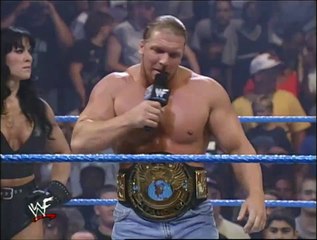 Triple H has 2 words for the crowd but Kansas city had only one for him