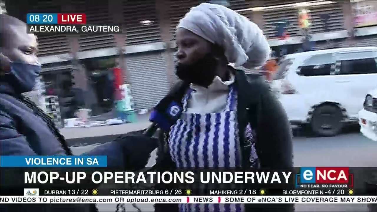 Mop-up operations underway in Alexandra