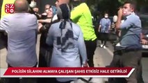 İstanbul’un ortasında polisin silahını almaya çalışan şahıs etkisiz hale getirildi