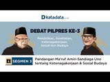 Pandangan Ma’ruf Amin-Sandiaga Uno Soal Ketenagakerjaan & Sosial Budaya | Katadata Indonesia