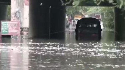 Download Video: Delhi Rain: Bus stuck in Prahladpur due to waterlogging