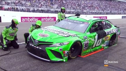 NASCAR CUP SERIES New Hampshire 2021 Start Rain Chaos Leaders Busch Truex Jr Hamlin Bowman Crash