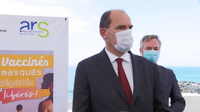 Covid-19 : Jean Castex s'exprime depuis Anglet (Pyrénées-Atlantiques)