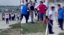 Büyükçekmece'de restoran çalışanları denize giren vatandaşlara böyle saldırdı