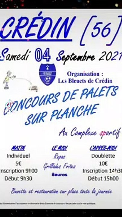 CONCOURS DE PALETS  SUR PLANCHE 2021