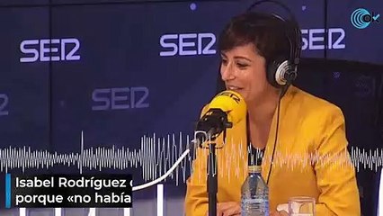 Isabel Rodríguez defiende el estado de alarma ilegal porque «no había tiempo para debatir»