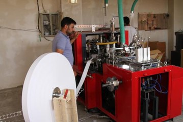 Çalıştığı fabrikadan ayrılan girişimci KOSGEB'den aldığı destekle karton bardak atölyesi kurdu