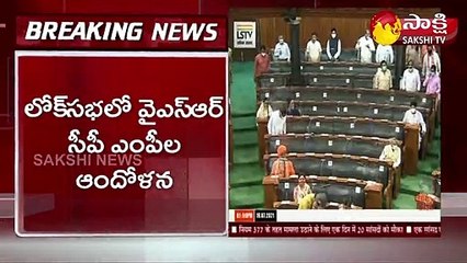 లోక్‌సభలో వైఎస్సార్‌సీపీ ఎంపీల ఆందోళన